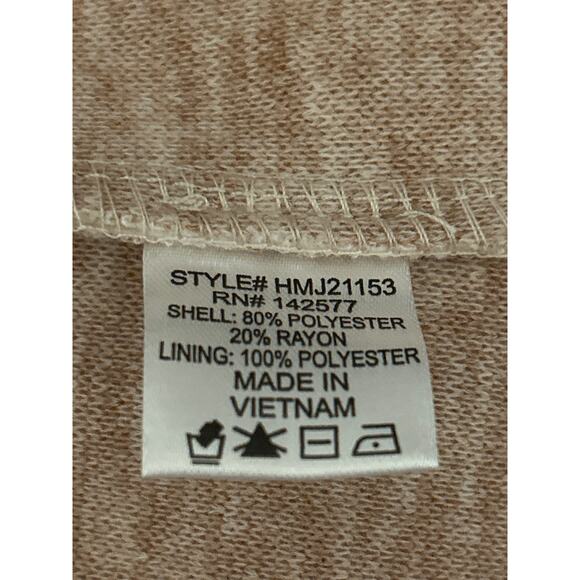 Haute Monde Boutique Coat Size Large Heather Cream and Tan Pockets NWT - Picture 9 of 10